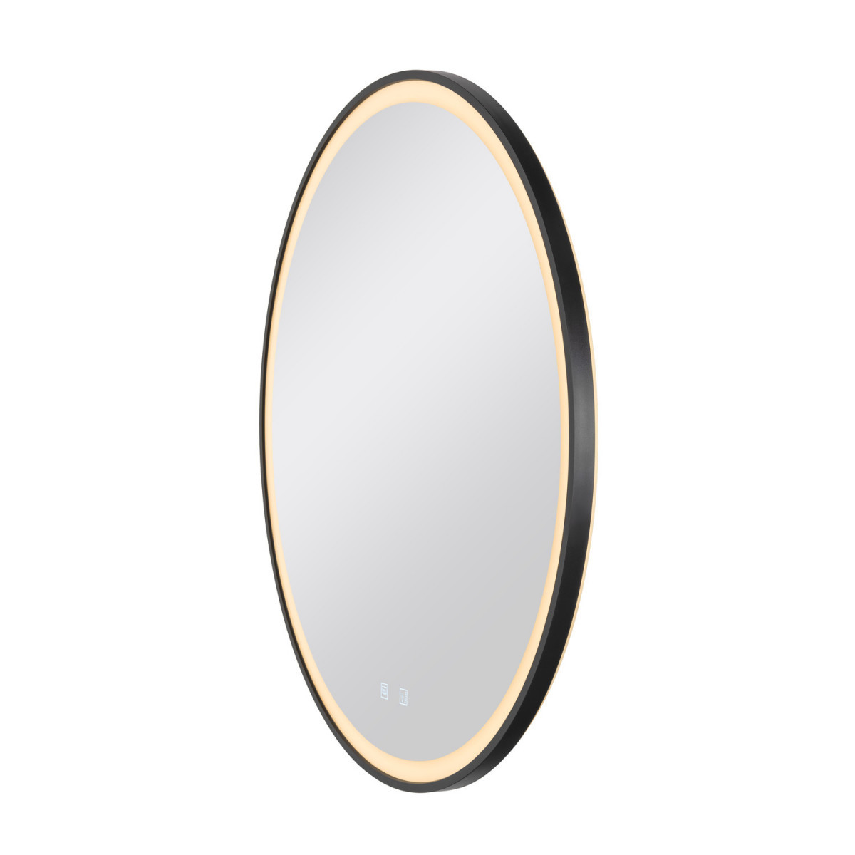 SLV TRUKKO Trukko 80 spiegel Ø 80 CM, chroom, zwarte rand