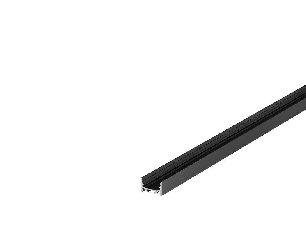 SLV GRAZIA Grazia 20 led opbouwprofiel, vlak, glad, 1 M, zwart