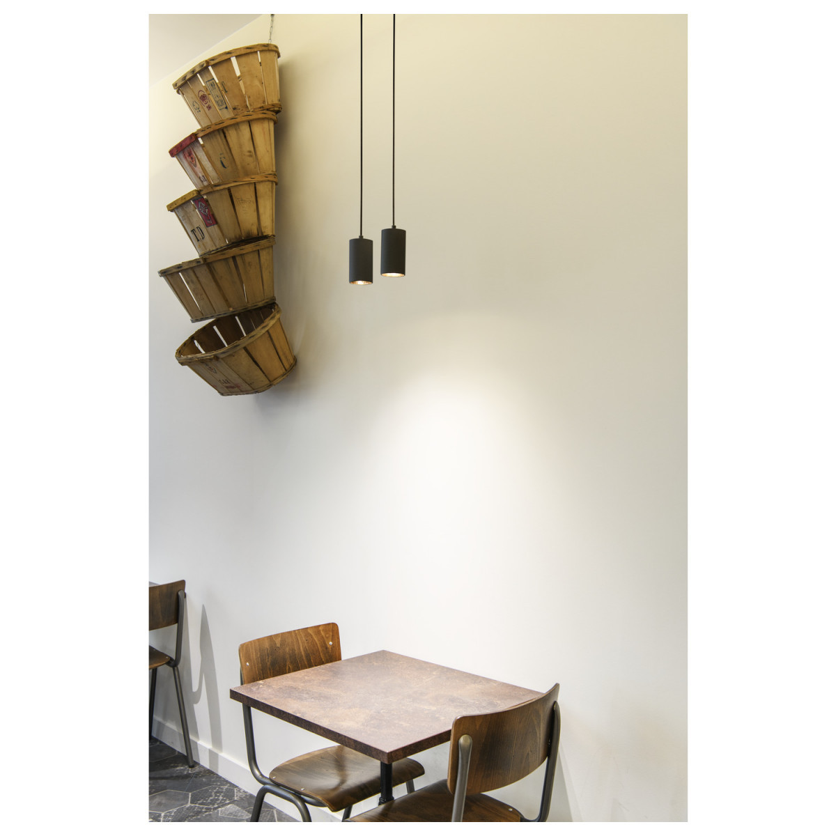 SLV ASTO Asto Tube, pendelarmatuur, gu10, pendellengte, 250 CM, 2X max. 10W, ZW