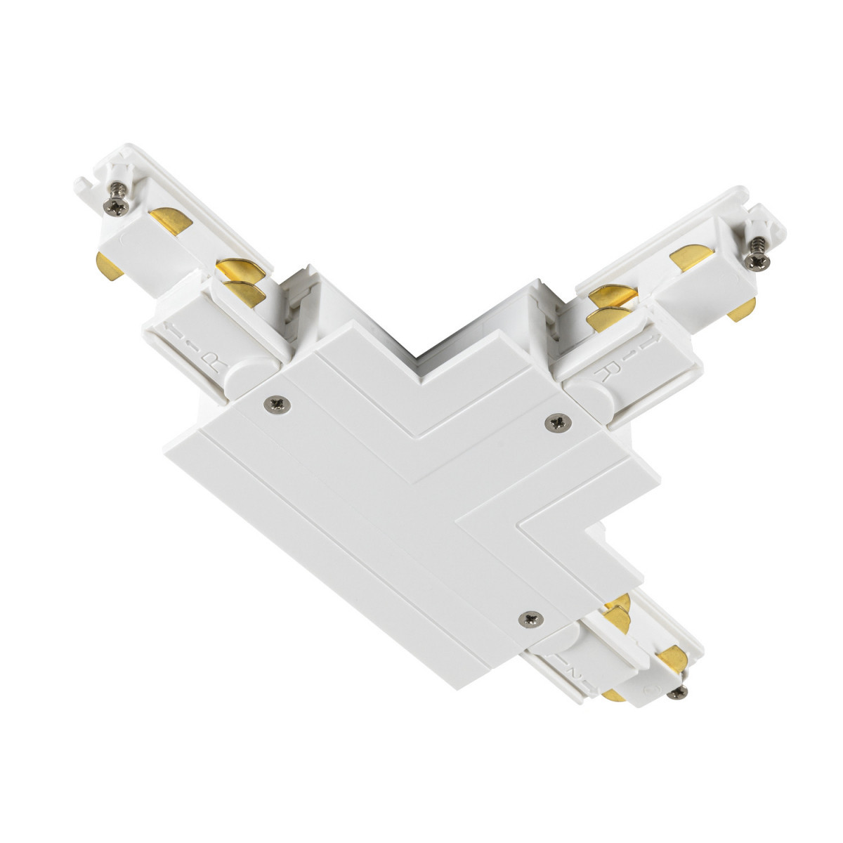 SLV S-TRACK SYSTEM T-Verbinder, voor S-track 3-fase-inbouwrail, aarde buiten rechts, met