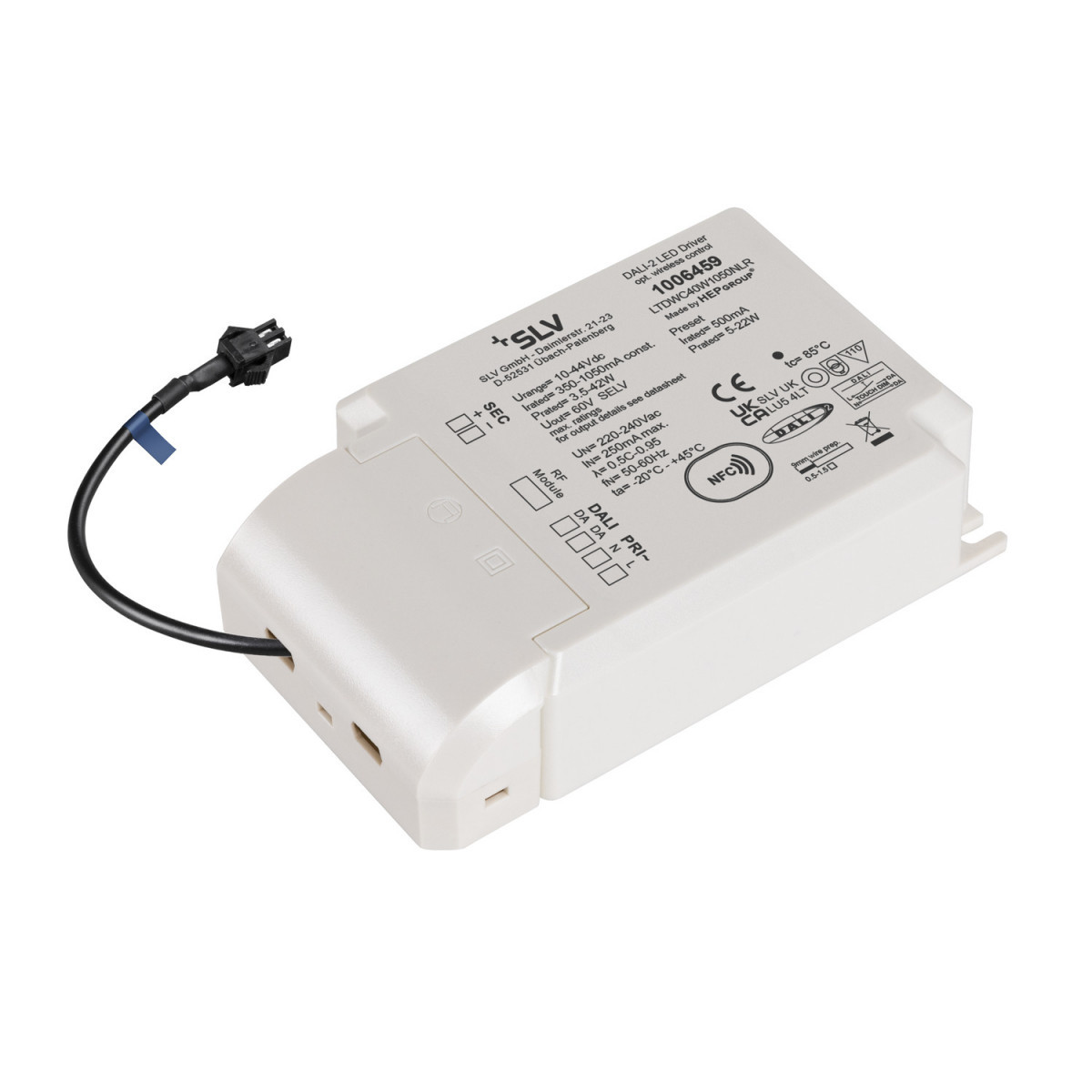 SLV Zubehör (universal) Led Bridge driver, 42W, 500 ma voor numinos® inclusief radio-interface