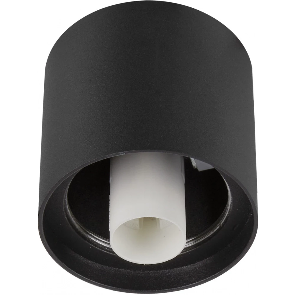 SLV Varyt plafondopbouwarmatuur rond 1X max. 6W e14 zwart