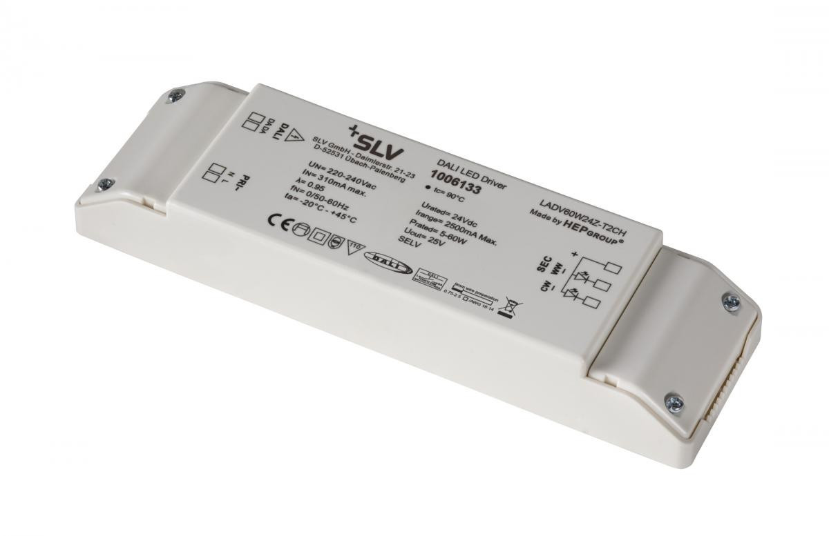 SLV Netzteile Led Voeding, 60W dali 24V 2 kanaals tunable white
