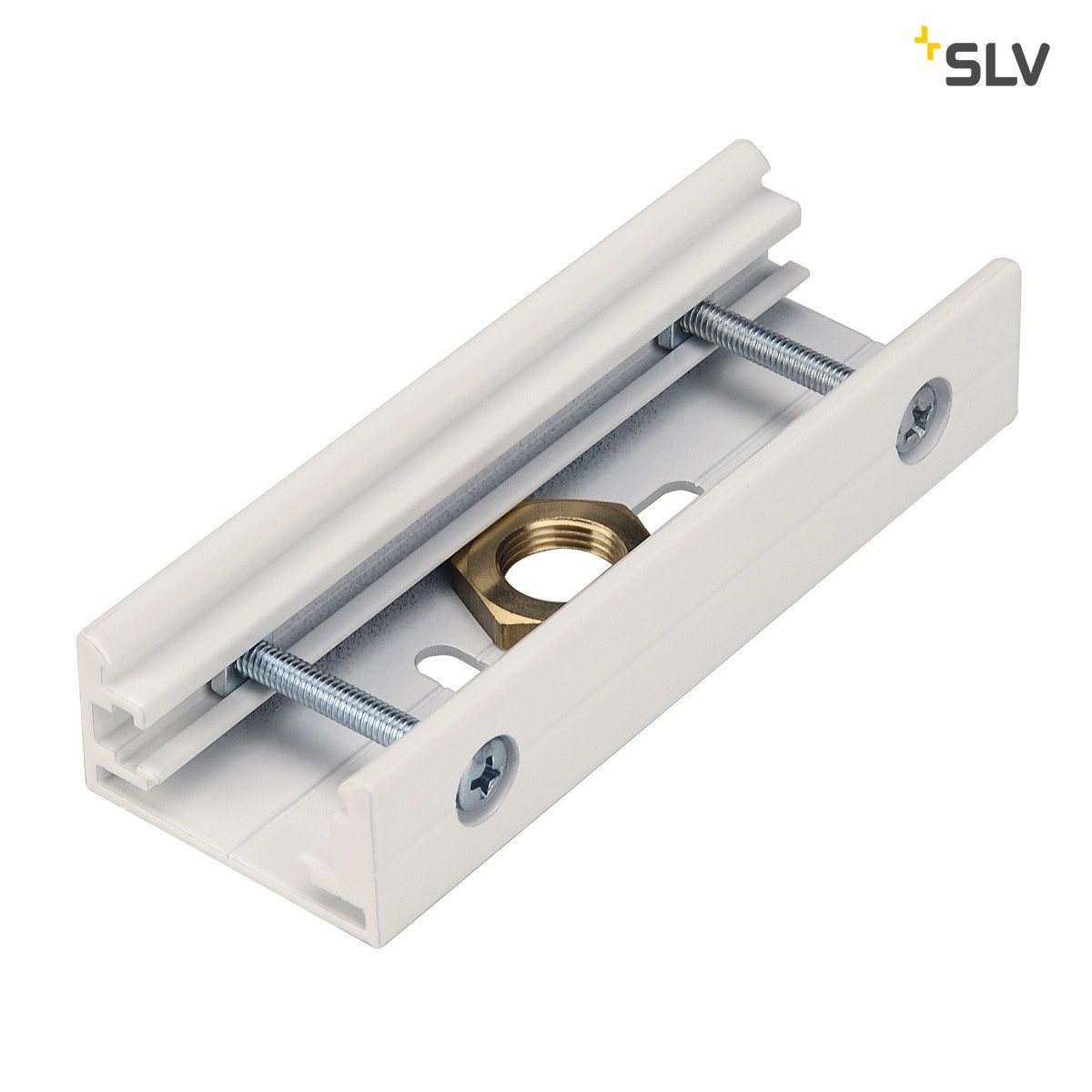 SLV Eutrac system 3-fase rail voegenverbinder kunststof 100x36x19mm wit