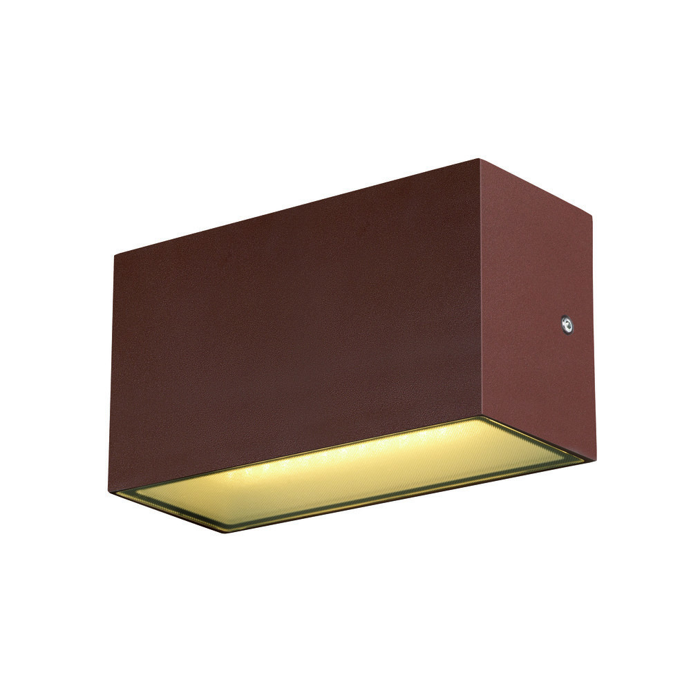 SLV SITRA Sitra M WL up/down, led wandopbouwarmatuur voor buiten, roestkleurig,