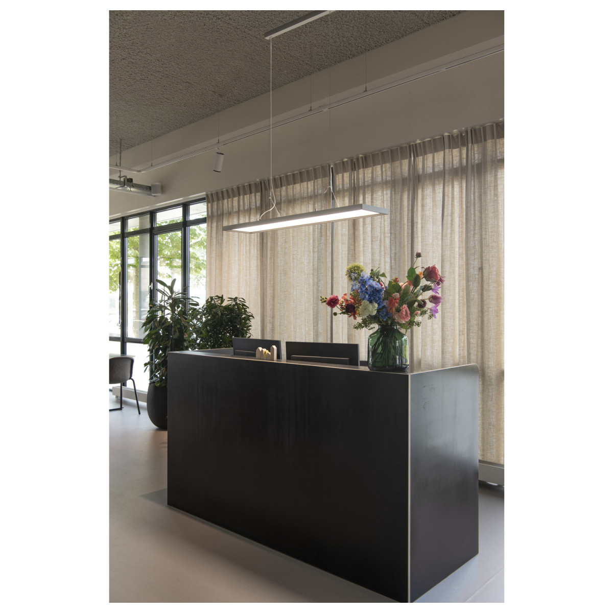 SLV WORKLIGHT Worklight PD, pendelarmatuur zilver 57W 5000LM 4000K cri80 80° dali