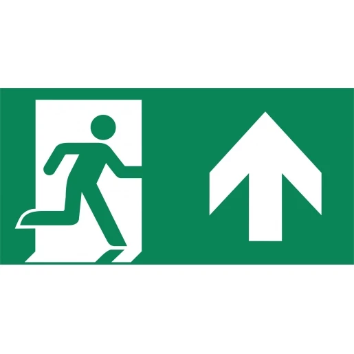 Macbright Smooth pictogram noodverlichting sticker rechtdoor/naar boven