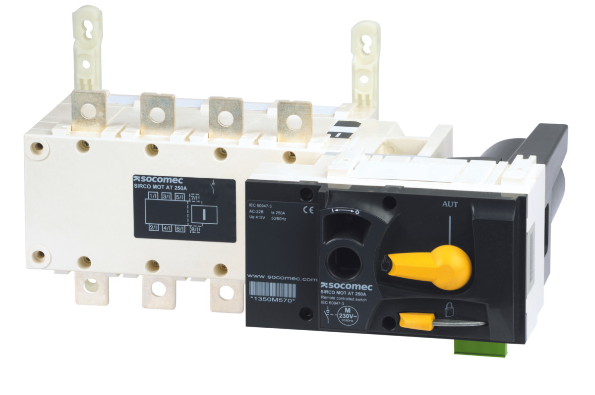 Socomec AC LOAD BREAK SWITCH Sirco Mot at 3x250a F 230vac