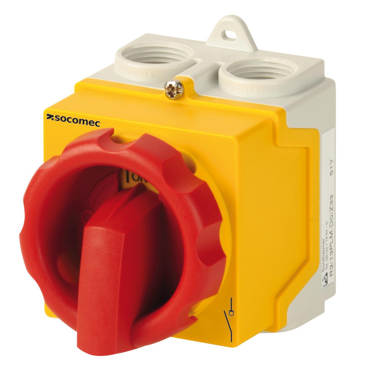 Socomec ENCLOSED SWITCH Lastscheidingsschakelaar Como in polycarbonaat behuizing 3P 20a