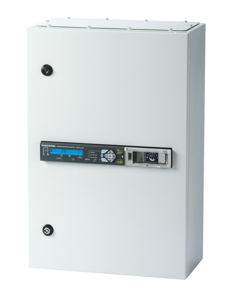 Socomec ENCLOSED SWITCH Automatische Omschakelaar atys G M 4P 63a in stalen behuizing ip54