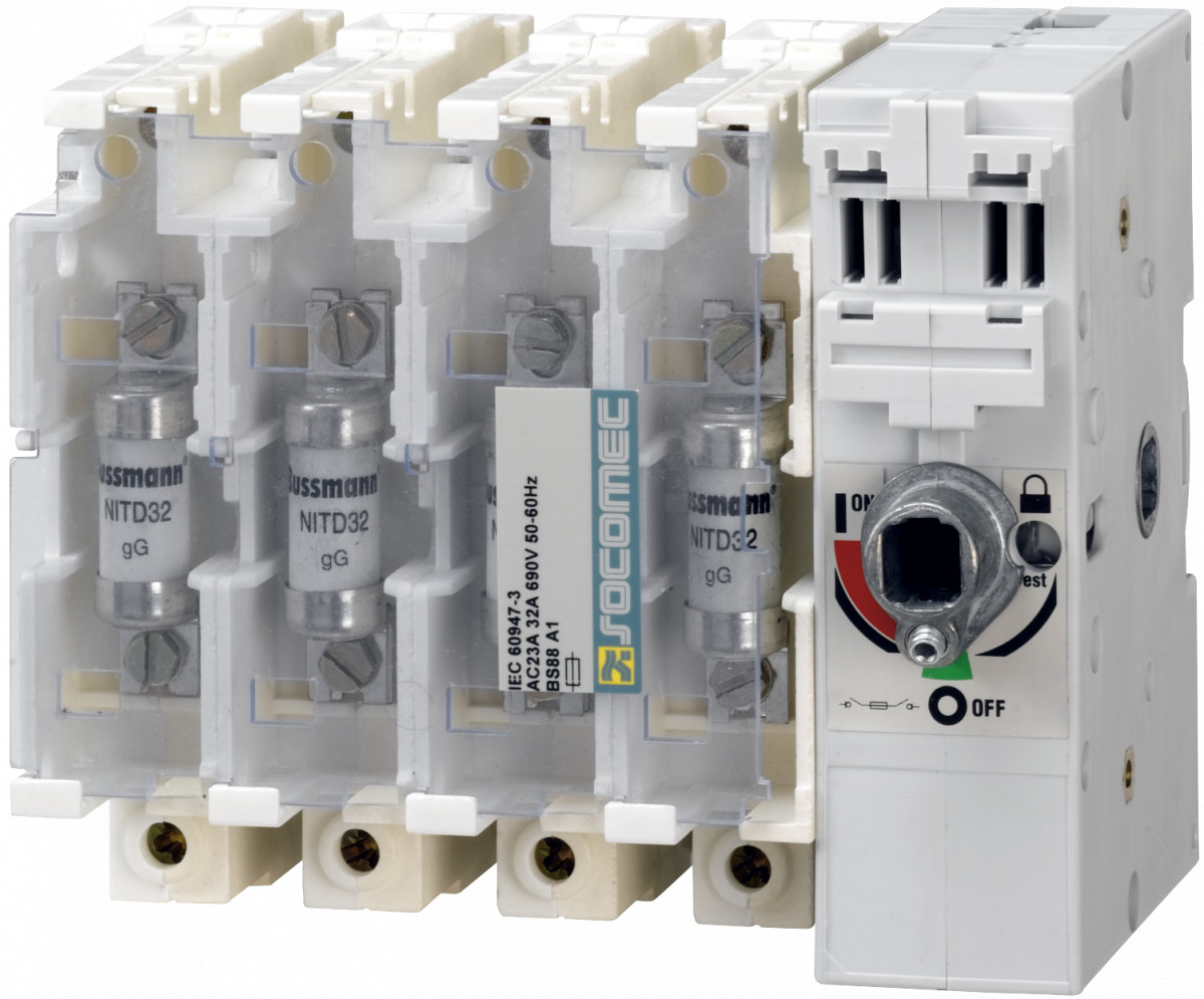 Socomec FUSE COMBINATION SWITCH Fuserbloc T2 4P 400a F/zijb.