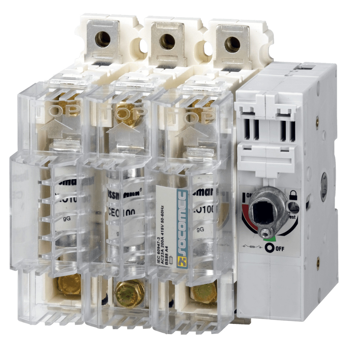 Socomec Fuserbloc T0 3P 160a F/zijb.