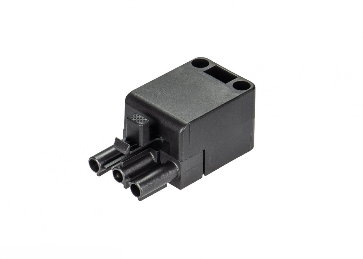 ST18/3 kabelkonnektor male zwart