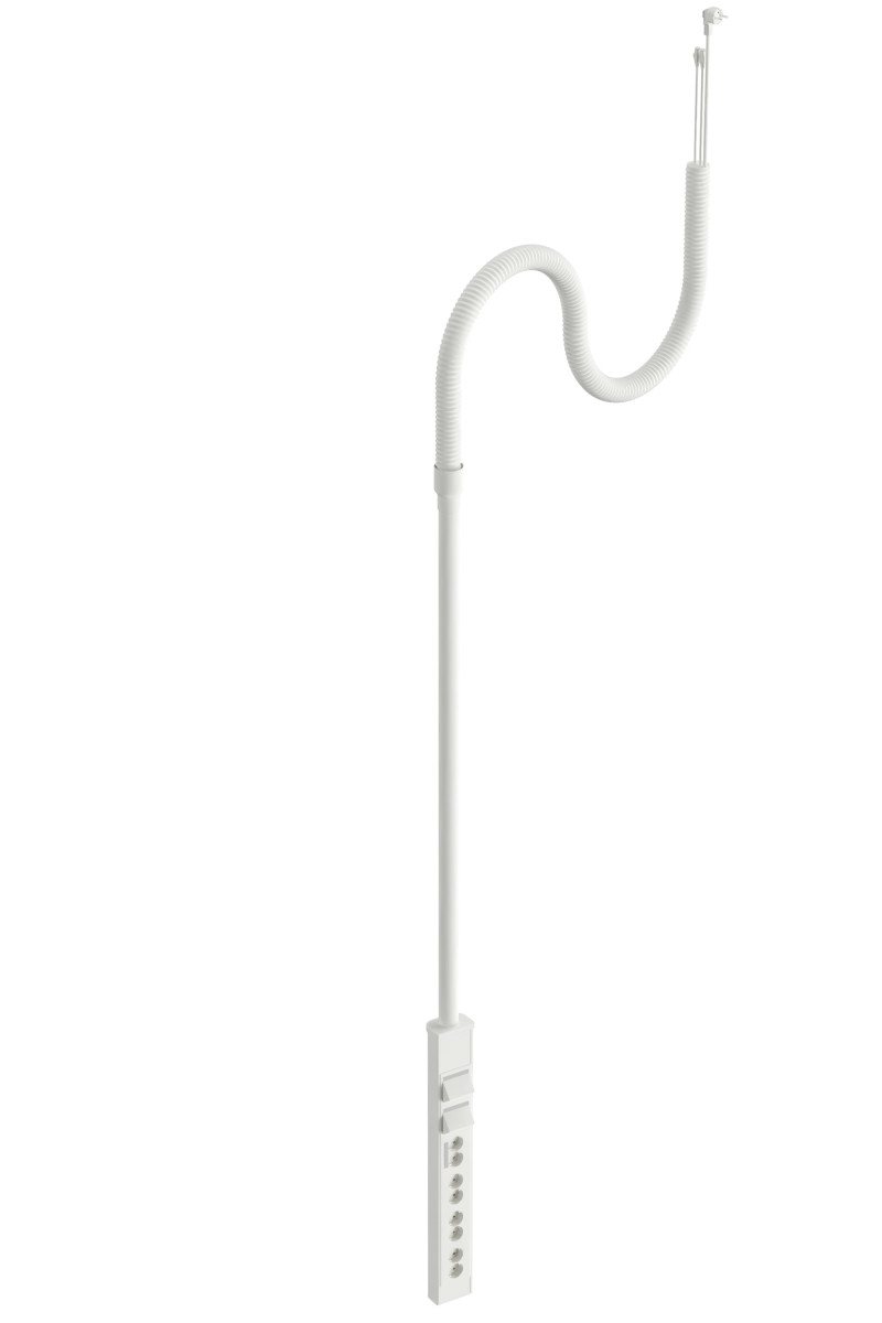 Stago Alu Zuil vrijstaand enkel 2,1M 8XWCD 4XRJ45 utp hoek R9003
