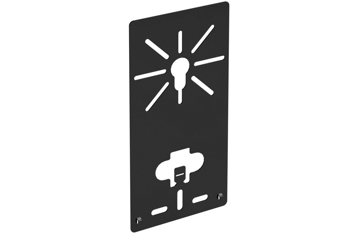 Stago KG281 Montageplaat Vlak hoog zwart