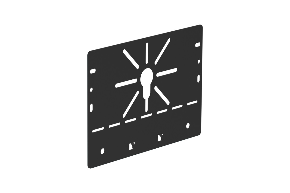 Stago KG281 Montageplaat Vlak schroefl. zwart