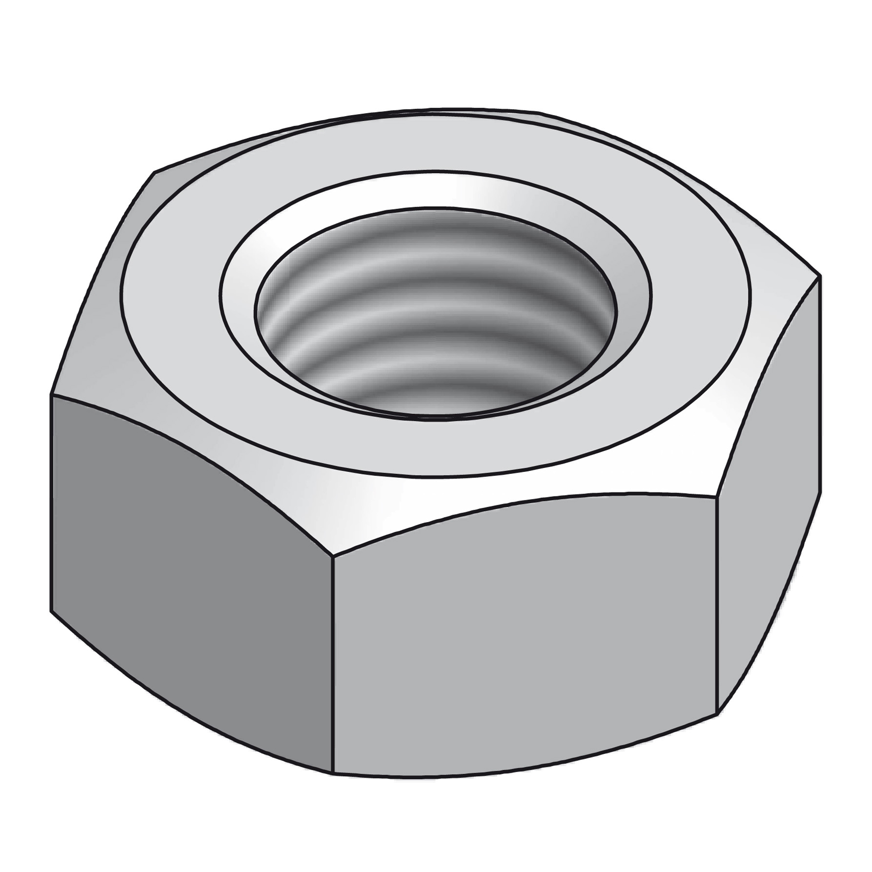 Stago Zeskantmoer M10 geen (onbehandeld)