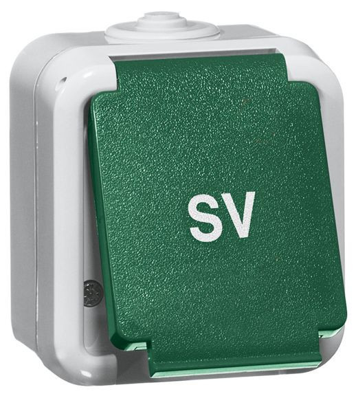 Standard Wandcontactdoos schuko, groen SV