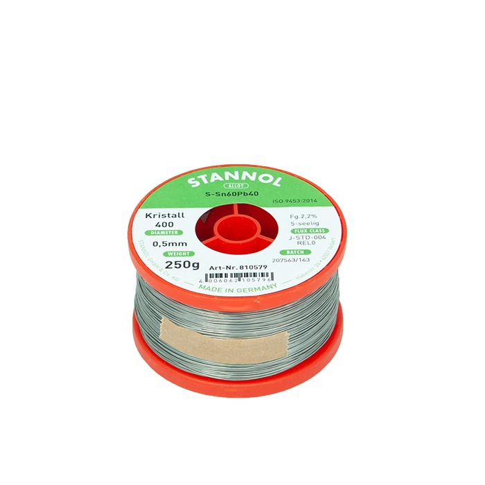 Stannol Soldeer- en lastechniek Soldeertin kristal 400 SN60PB40 Ø 0,5MM 250G