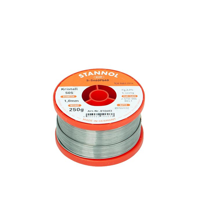 Stannol Soldeer- en lastechniek Soldeertin kristal 505 SN60PB40 Ø 1,0MM 250G