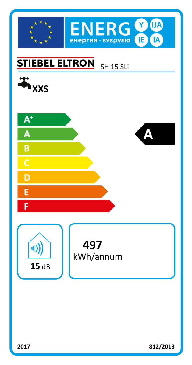 Stiebel Eltron Keukenboiler kleine boiler, SH 15 sli, 15 L, 2,0 KW/230 V, wit