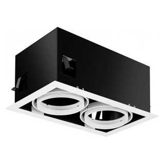 Sylvania Ludo spot 111 huis vierkant rect X2 wit aluminium 5340