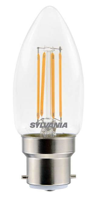 Sylvania Toledo RT candle V5 CL dim 470LM 827 B22 SL