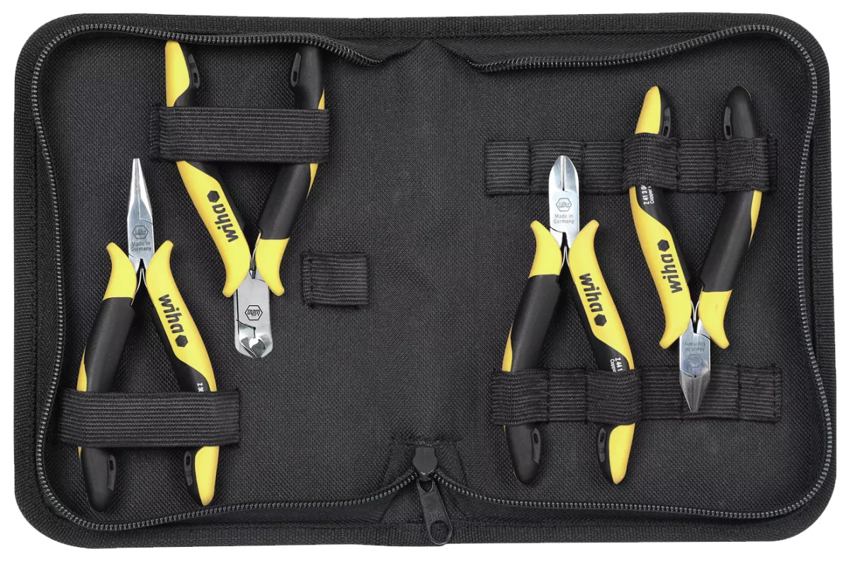 Tangenset professional esd Z99004: zij-, kopknip-, punttang, in E