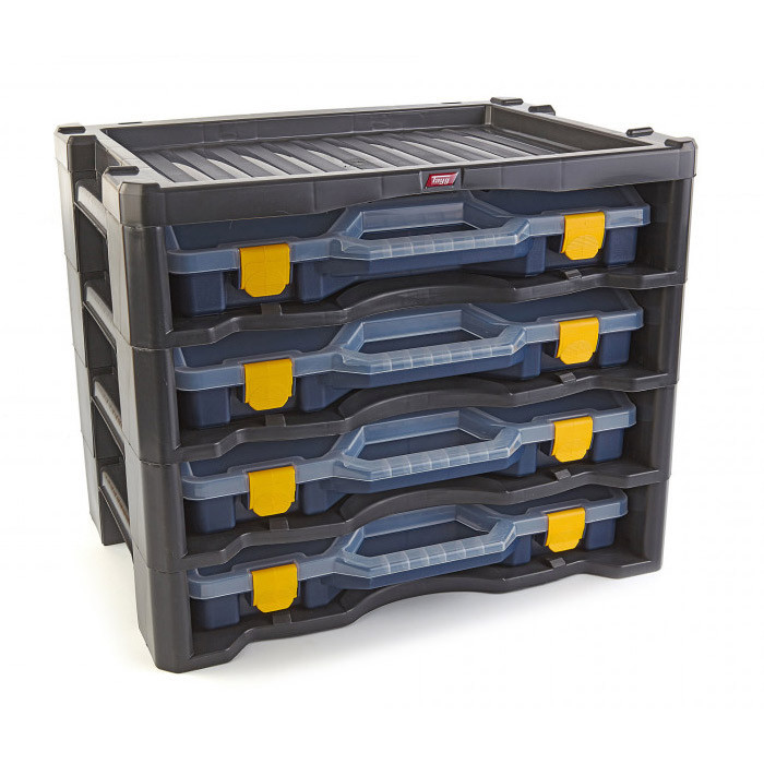 Tayg Verblijfs-/magazijnruimten Multibox 3L met 4 assortimentsdozen blauw 530 X 376 X 430MM