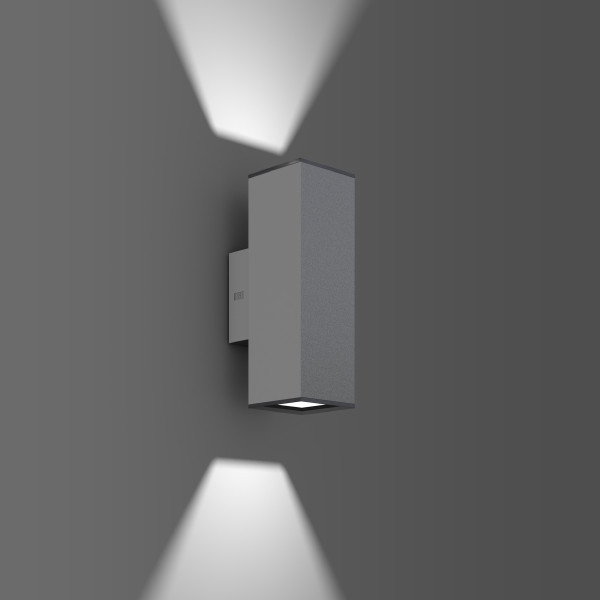 Techno, 6,2 W, 220 LM, 830, zilver, on/off wandarmaturen, L 100 B 154