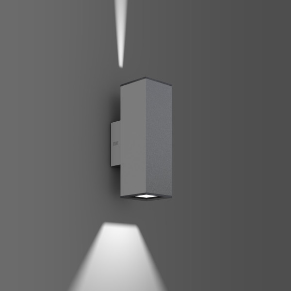 Techno, 6,2 W, 220 LM, 830, zilver, on/off wandarmaturen, L 100 B 154