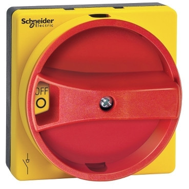 Tesys VLS - rec. rot. handle - screwfixing - red - shaft 5 MM - 65x65