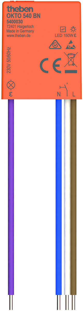 Theben 540-serie Elektronische Impulsschakelaar, 150W led, geruisloos