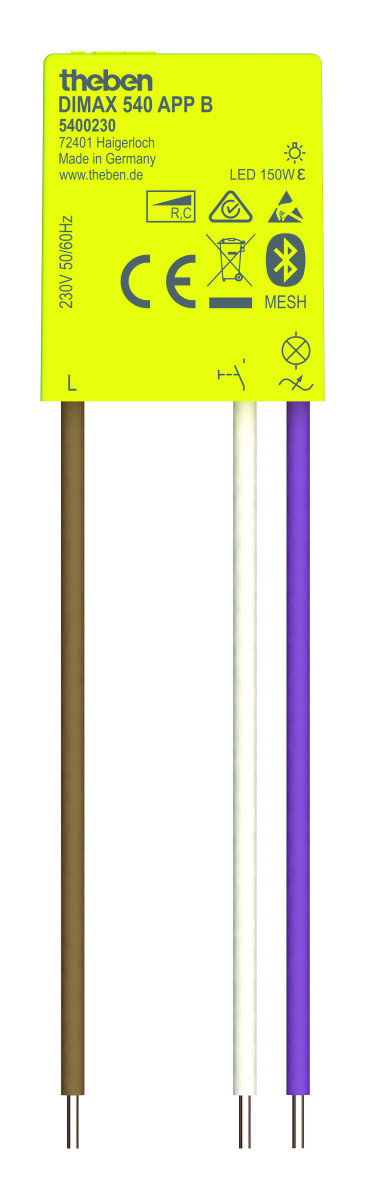 Theben 540-serie Mini Universele dimmer inbouw, geen nulleider, app, netwerkbaar met BL