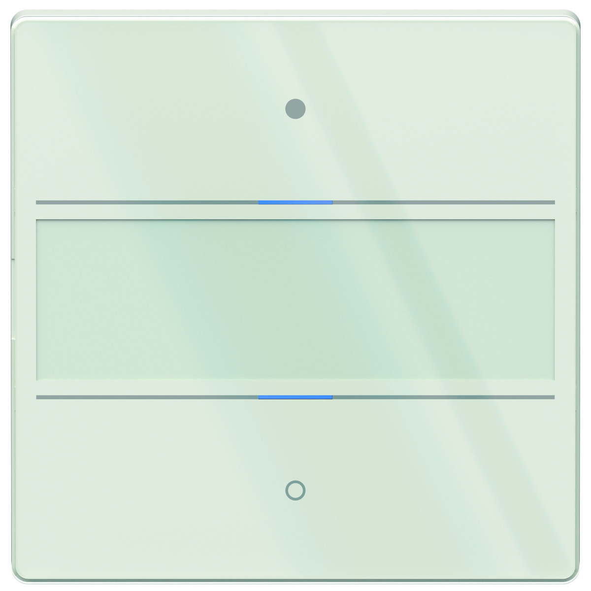 Theben LUXORliving Luxorliving Tastsensor glas, met 2 toetsen en 2 status leds, temp. sen