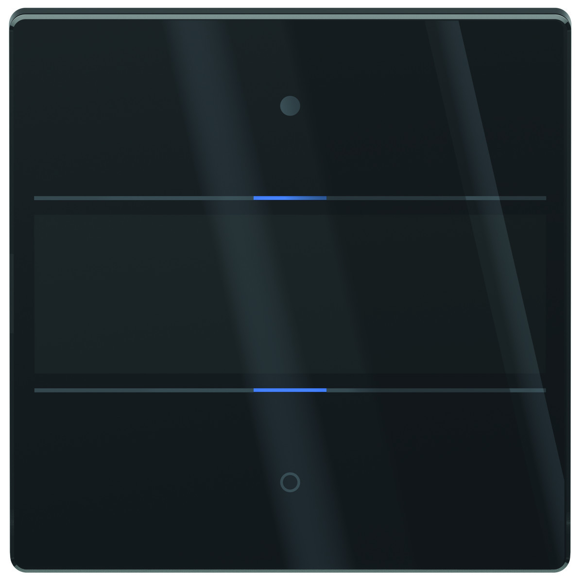 Theben LUXORliving Luxorliving Tastsensor glas, met 2 toetsen en 2 status leds, temp. sen