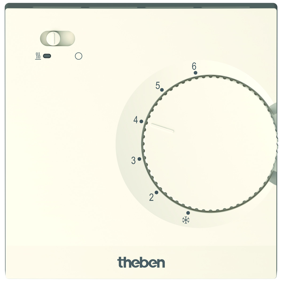 Theben Ramses Elektronische Thermostaat, met schakelaar O/I en led, opbouw, wit