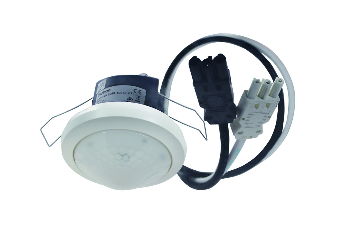 Theben theRonda-GST Aanwezigheidsmelder Standard, 1xlicht, plafondinbouw up, 360°, Ø8M, wi