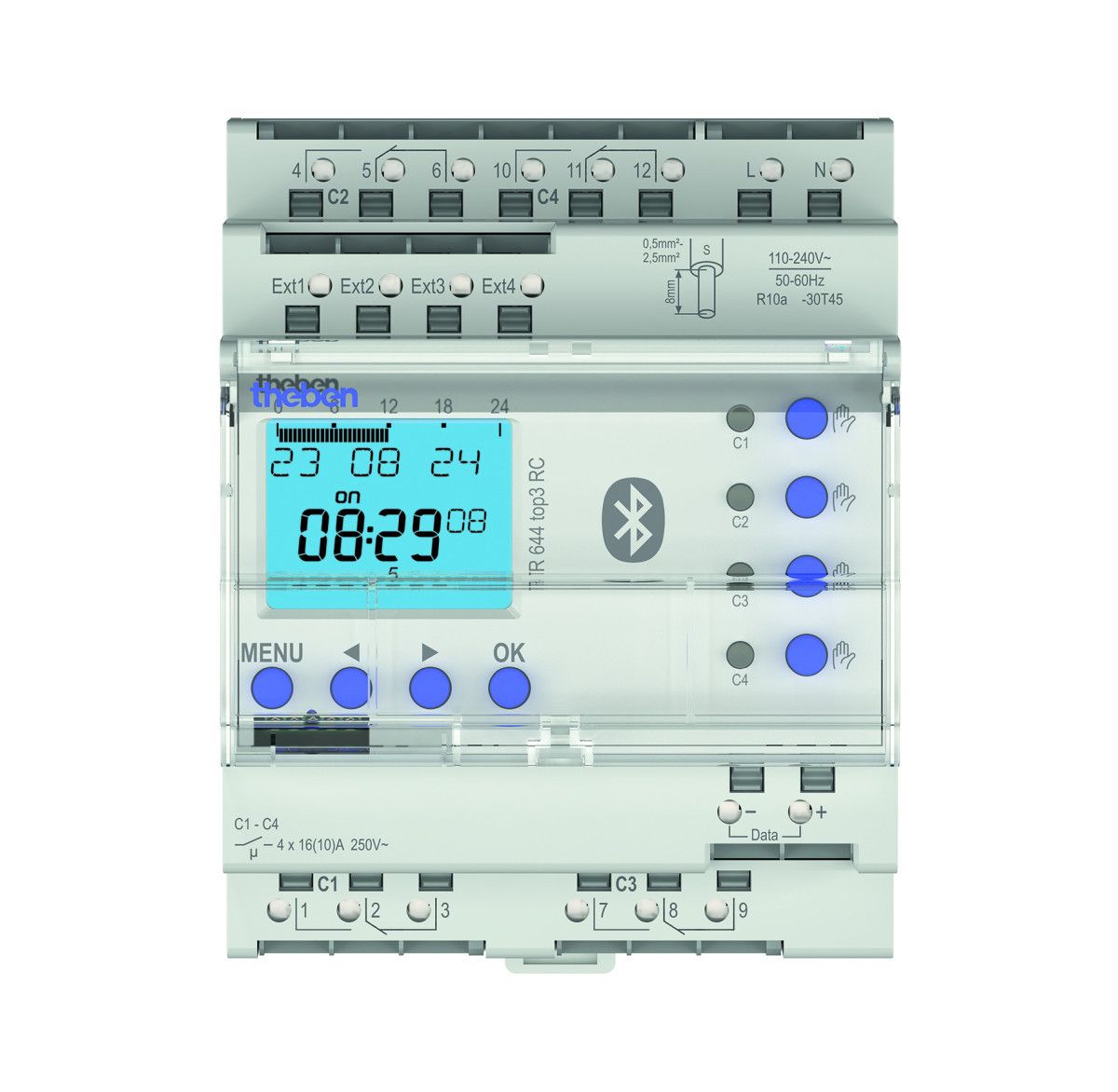 Theben top3-Termina Digitale Jaarklok, 4-kanaal, astroprogramma, app-programmering via ble