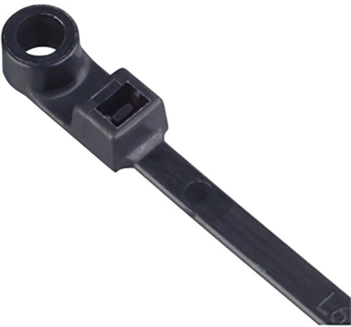 Abb Kabelbinder met bevestigingsoog 152MMX3,3MM uv bestendig zwart