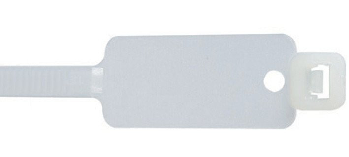 Abb Kabelbinder met tekstplaat 200MMX4,7MM naturel