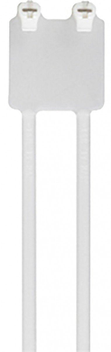 Abb TY-rap kabelbinder met tekstplaat 2-V RVS lip 184MMX4,8MM geel