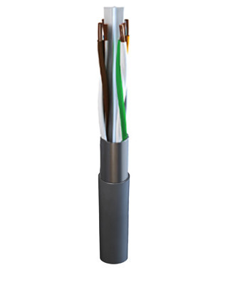 TKF CAT 4 X 2 X 23 awg pe black outdoor