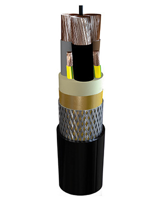 TKF Marineflex yozp emc scheepsvoedingskabel 3x120mm² copolymeer thermoplastisch zwart