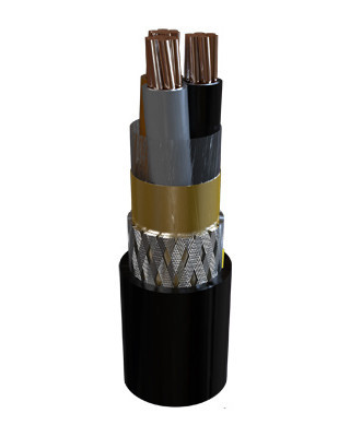TKF Marineline yozp emc scheepsvoedingskabel 4x2,5MM² copolymeer thermoplastisch zwart