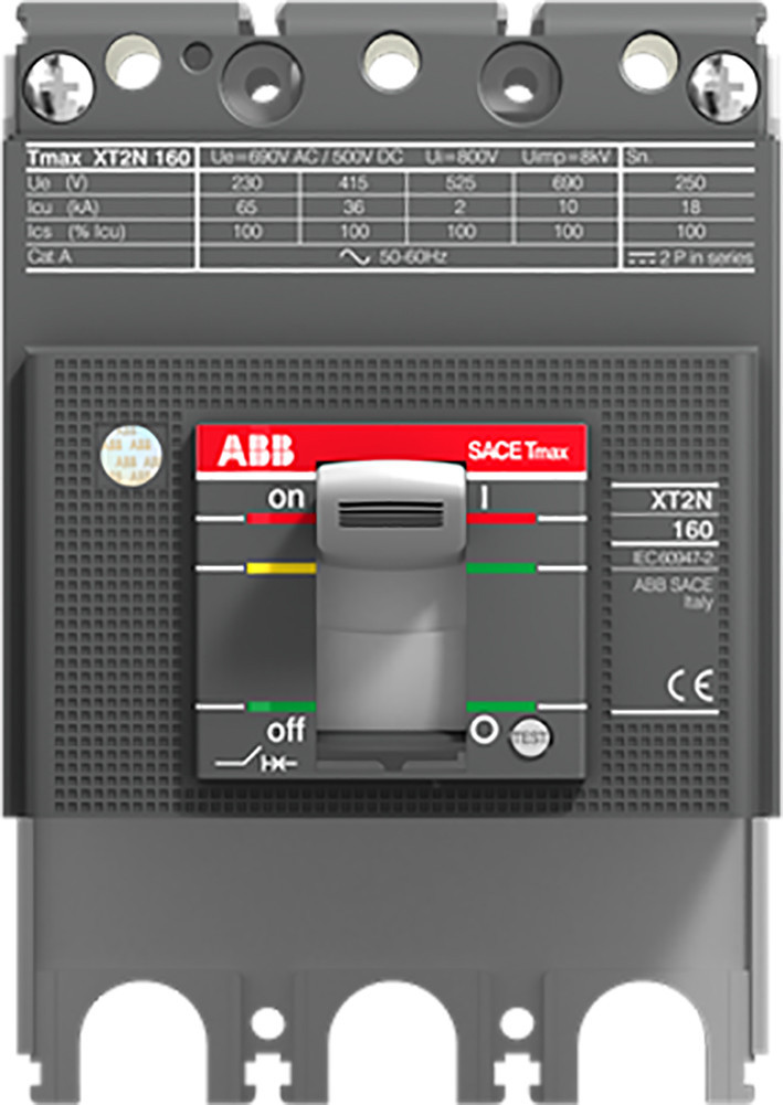 Tmax XT2L 160 3P vast met vooraansluiting automaat gedeelte zonder bev