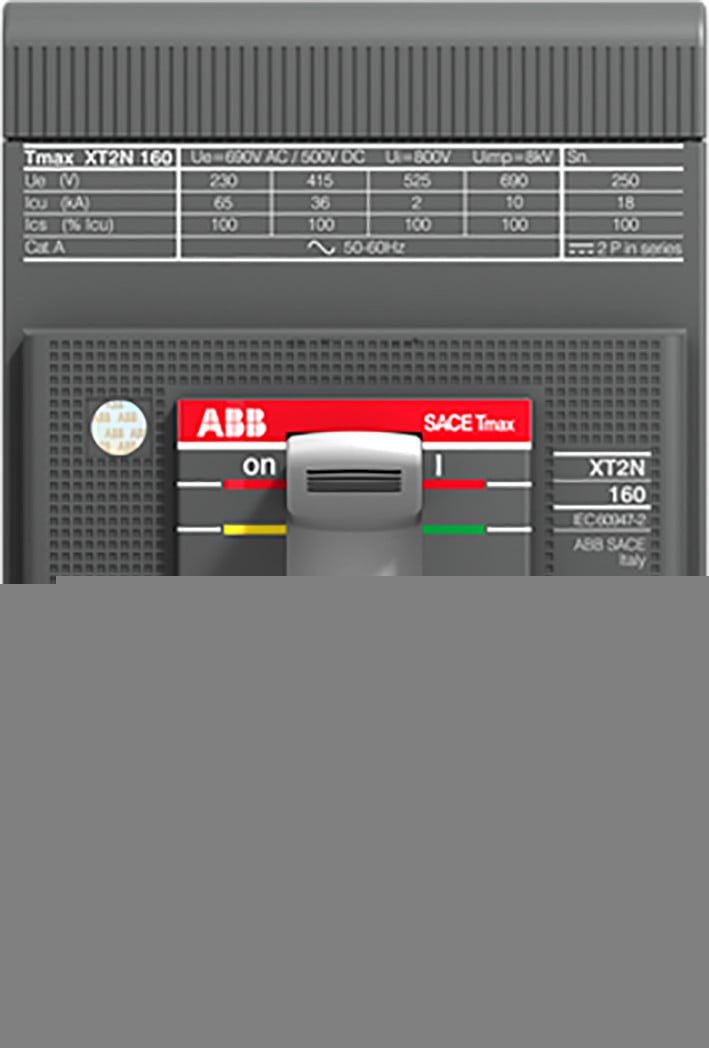 Tmax XT2L 160/R 2,5 3P vast met vooraansluiting instelbare therm. en V