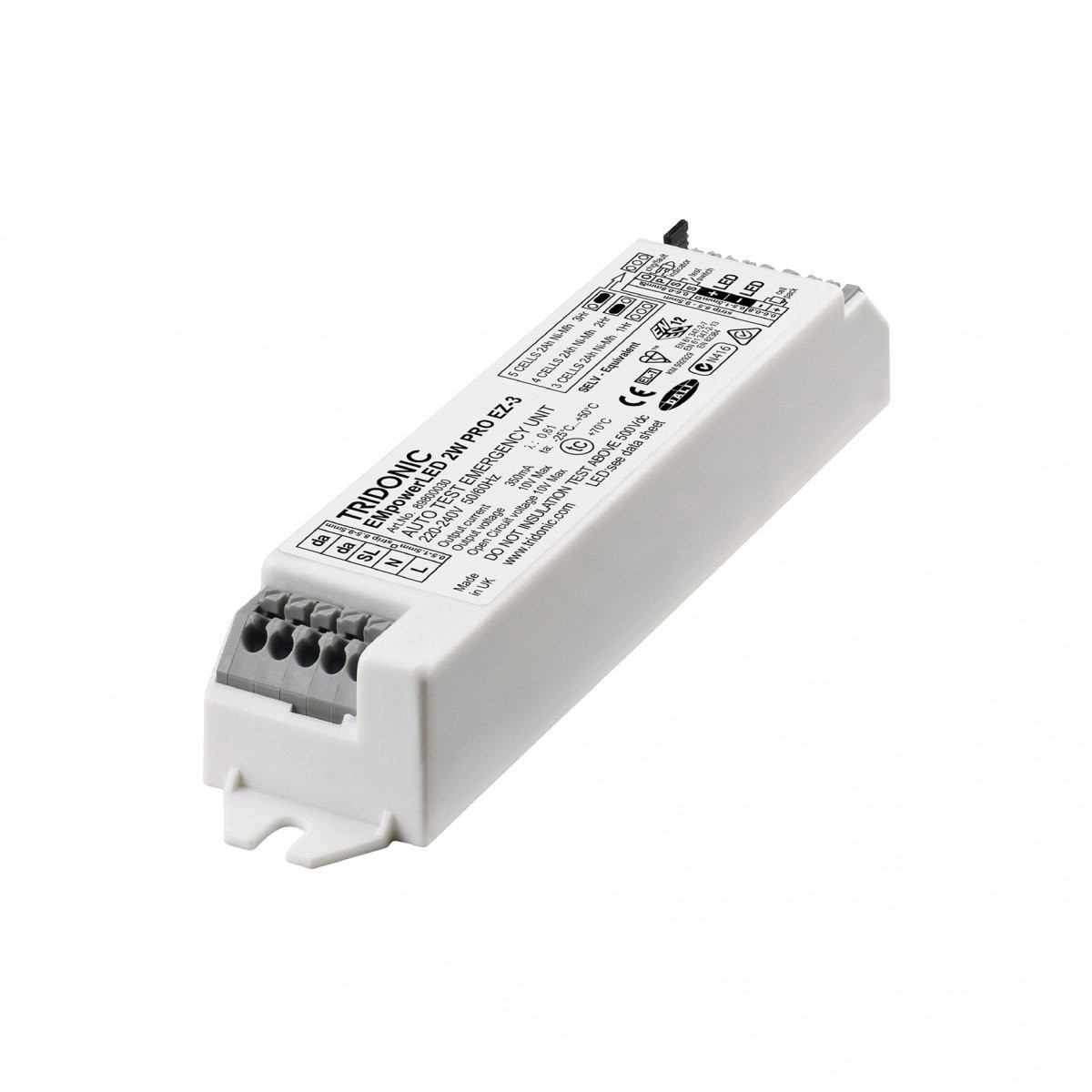 Tridonic Em powerled noodunit verlichtingsarmatuur schroefbevestiging automatische zelfdiagnose