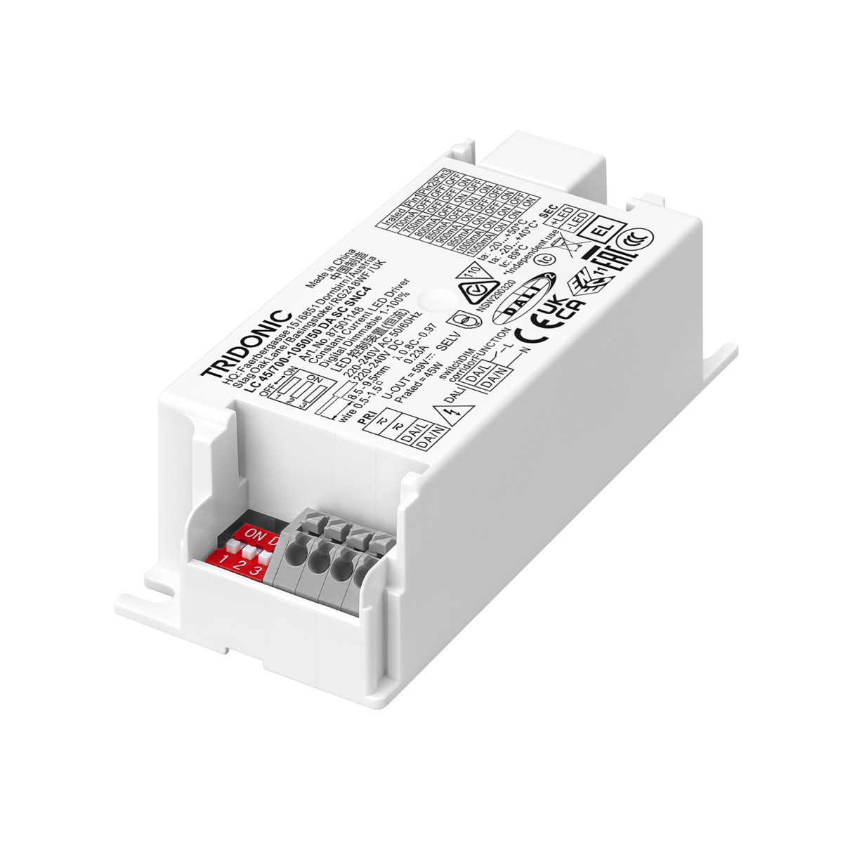 Tridonic LED Drivers Compact Dimming LC 45/700-1050/50 da SC SNC4