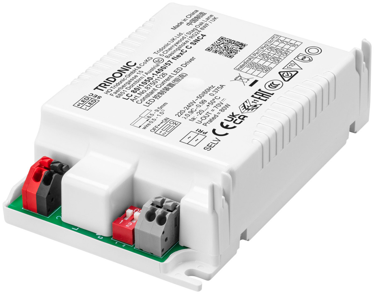 Tridonic LED Drivers Compact Fixed Output LC 80/1050-1400/57 flexc C SNC4